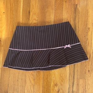 adorable vintage brown and pink mini skirt